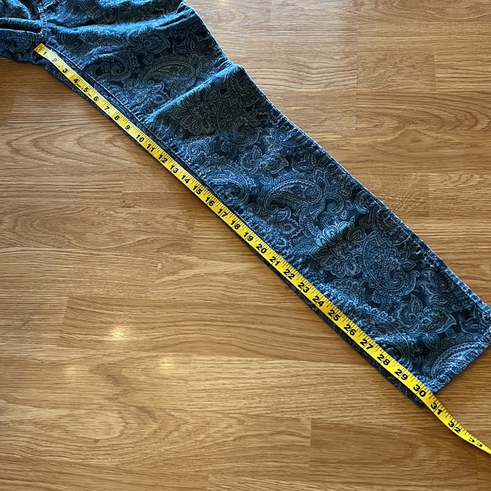 Floral Print Prana Mid Rise Stretch Skinny Corduroy Jeans size 4 - Picture 13 of 14